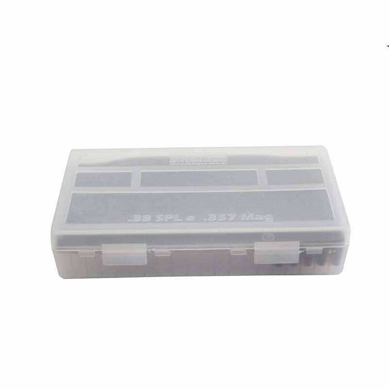 Caixa Munição Shotgun – 200 Slots – 38 e 357 – Plástico – Branco