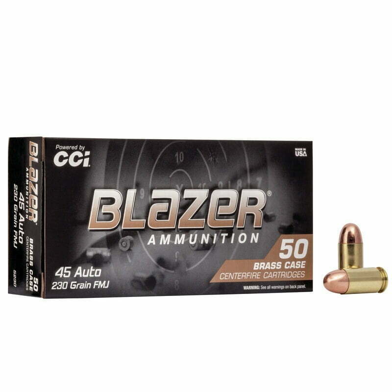 Munição CCI BLASER 45 AUTO FMJ 230 Grains – Cx 50