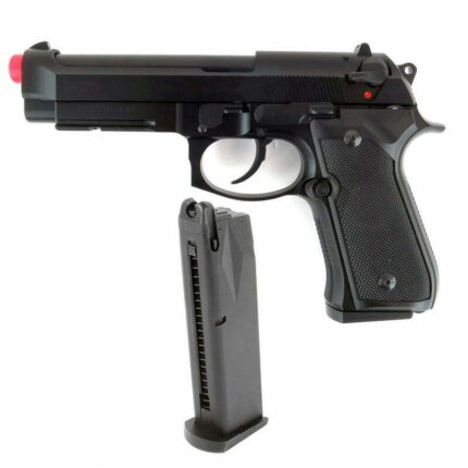 Pistola KWA M9 PTP Tactical GBB Full Metal Preta + Magazine KWA M9 GBB 24 bbs Preta
