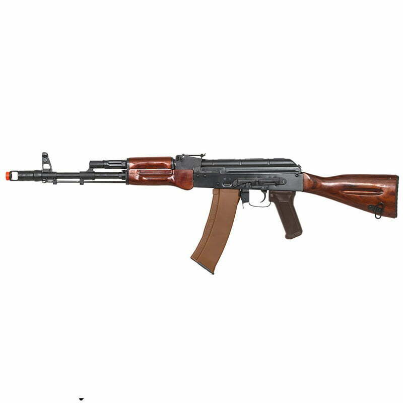 AK☆ Rifle E&L Spartan AK74 N AEG Full Metal Preta / Madeira - Comprar