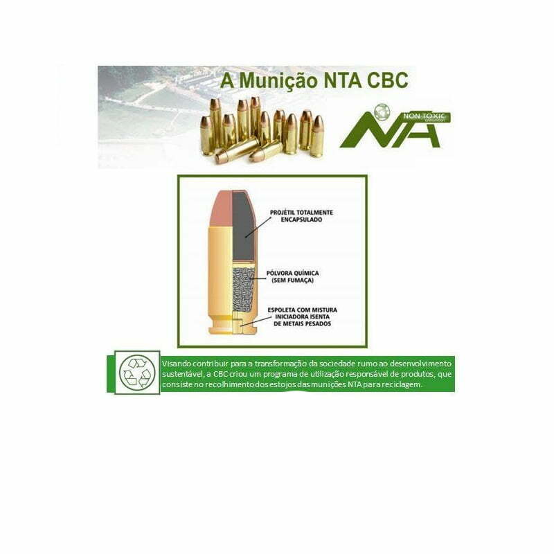 Munição CBC 40 SW EOPP 180GR NTA CXT C23