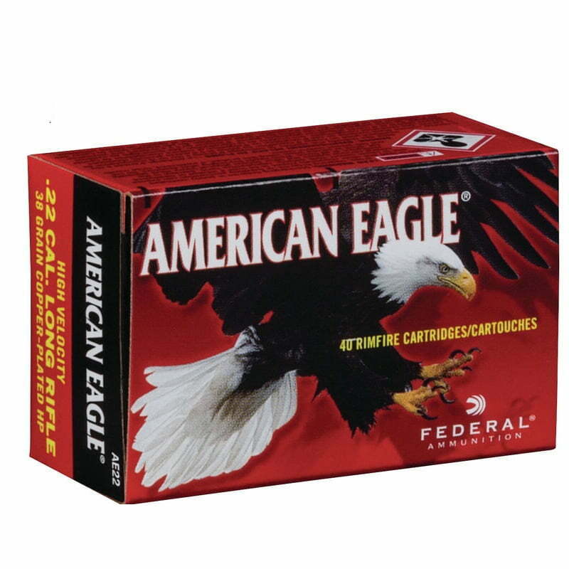 Munição Federal 22LR AMERICAN EAGLE OGIVAL 40GR – CX 50
