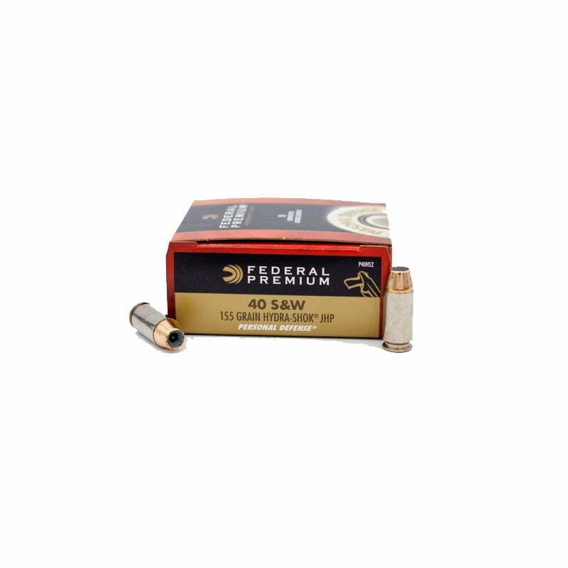 Munição Federal Hydra Shok JHP 40S&W HP 155 Grains – Cx 20