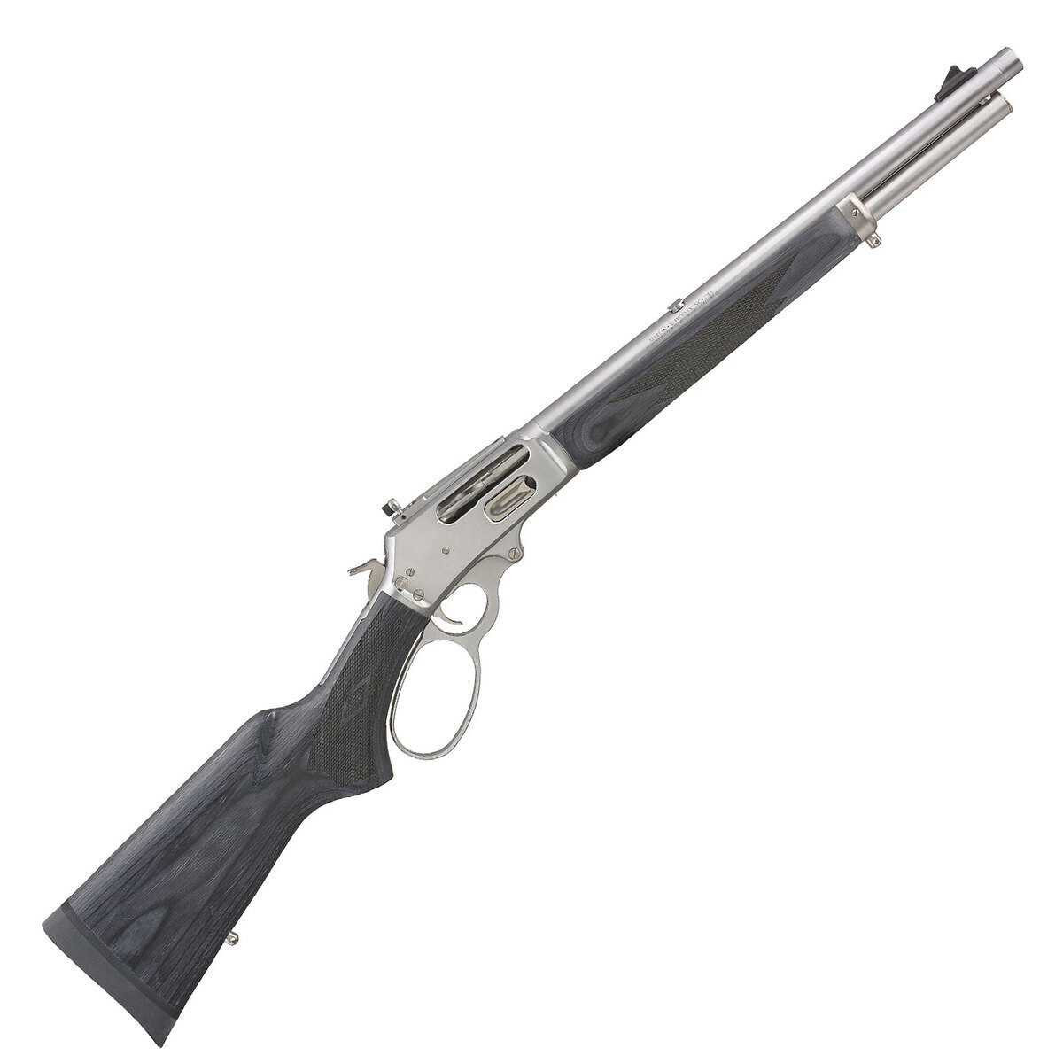 Rifle de ação de alavanca de aço inoxidável Marlin 1895 Trapper – 45-70 Government – 16,1 pol. Rifle de ação de alavanca de aço inoxidável Marlin 1895 Trapper – 45-70 Government – 16,1 pol.